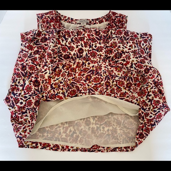 Lucky Brand Sleeveless Pullover Dress Draw String Waist Floral Lined Size Small - Picture 9 of 15